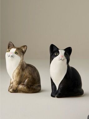 Anthropologie Cat Salt & Pepper Shakers